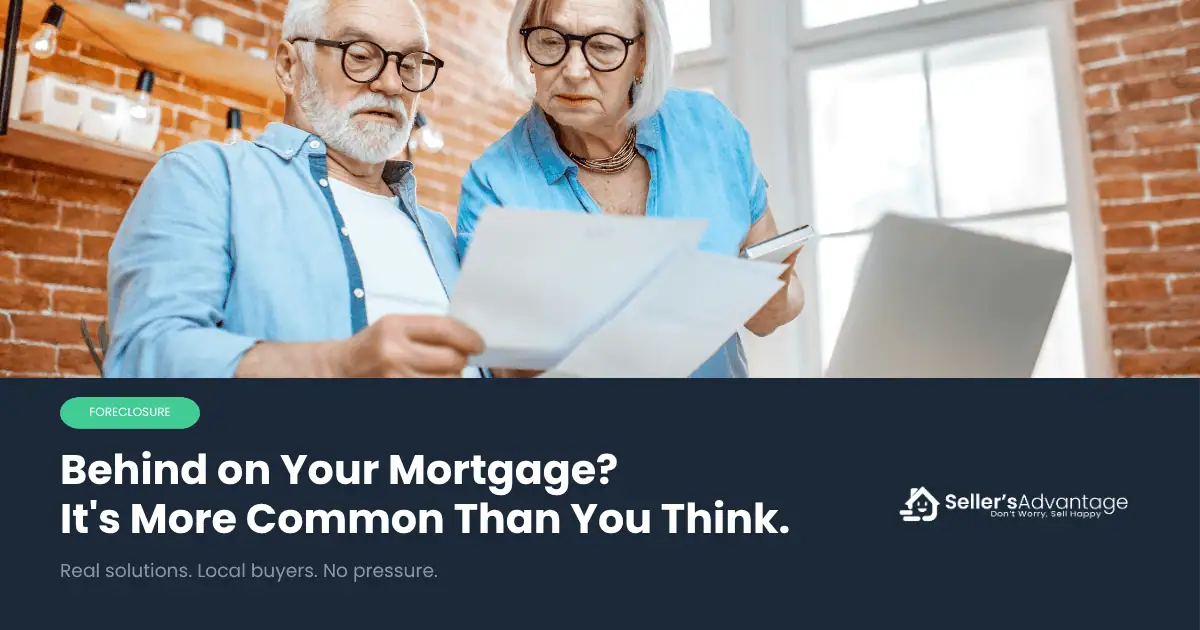 Southern California homeowners reviewing mortgage documents while exploring foreclosure prevention and home selling options.