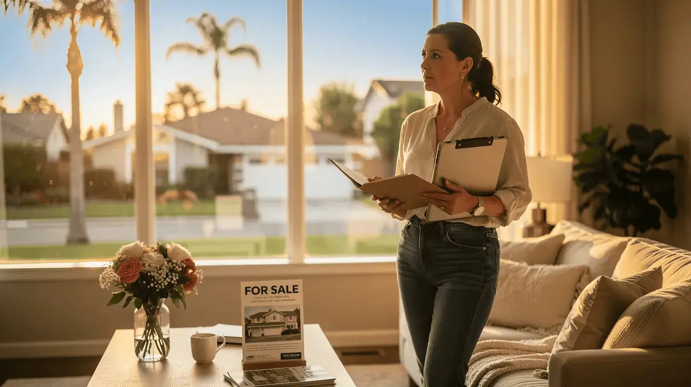 Una propietaria de una vivienda en California está considerando seriamente vender su casa, sopesando opciones como ofertas en efectivo y el posible impacto en sus pagos hipotecarios. Probablemente esté evaluando las condiciones del mercado local y las ventajas de una transacción en efectivo, incluyendo menores costos de cierre y mayor poder de negociación.