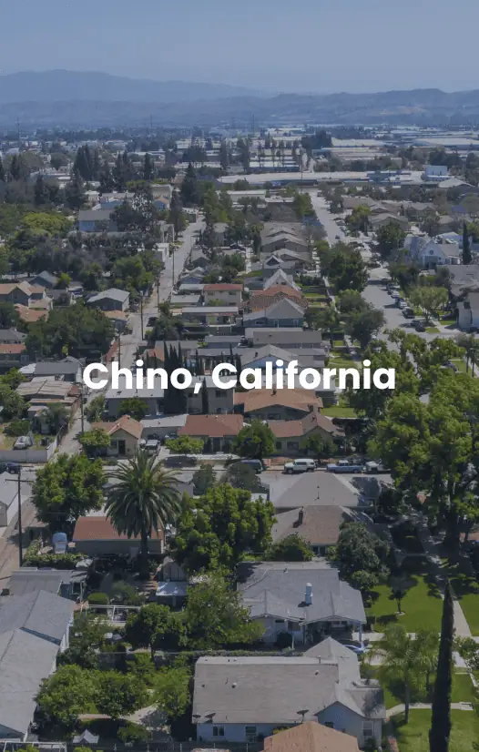 Chino,California Birds eye view of Chino California.