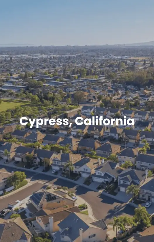 Cypress, California Birds eye view of Cypress California.