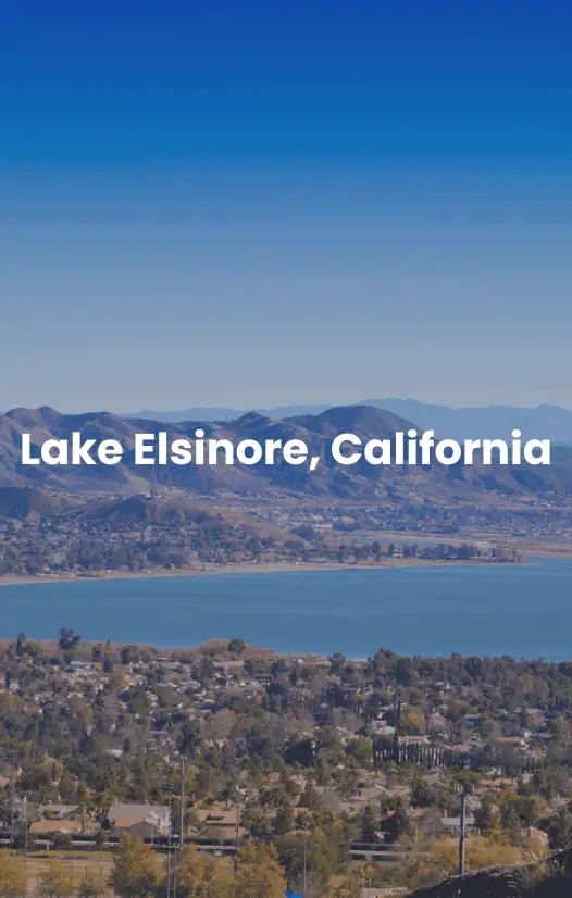 Lake Elsinore, California Drone view of Lake Elsinore California.
