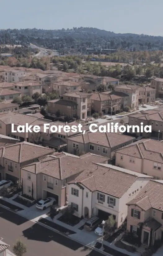Lake Forest, California Drone view of Lake Forest California