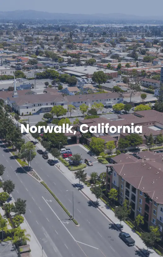 Norwalk, California Birds eye view of Norwalk California.