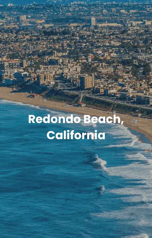 Playa de redondo, california Vista aérea de Redondo Beach, California.