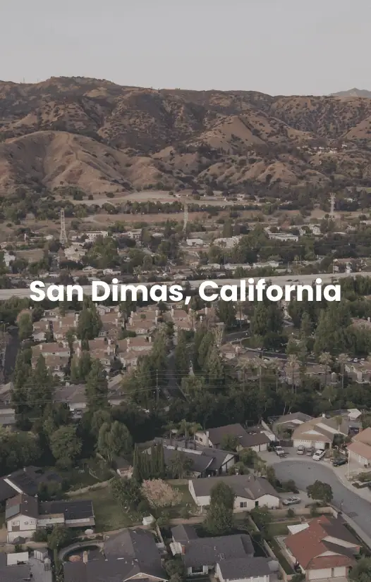 San Dimas, California Birds eye view of San Dimas California