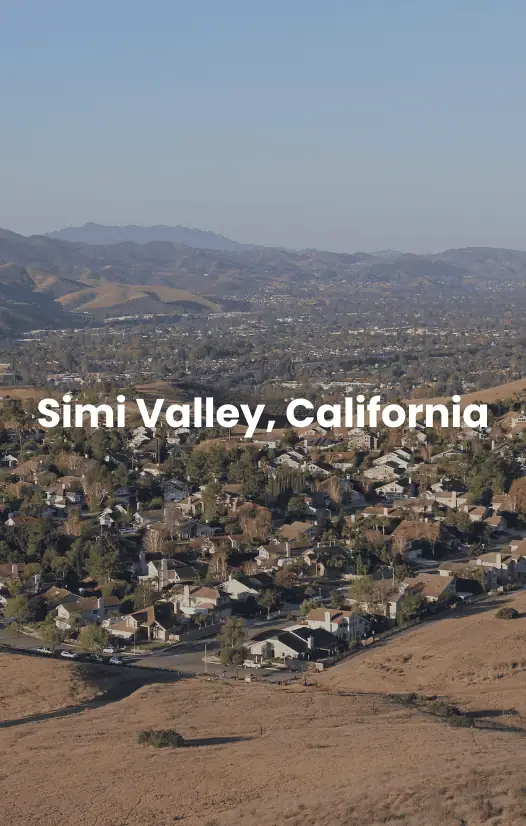 Valle de Simi, California Vista panorámica de Simi Valley, California.