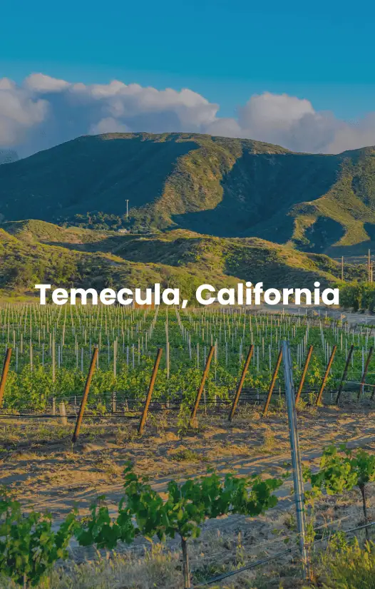 Temecula, California Vista a nivel del suelo en Temecula, California.