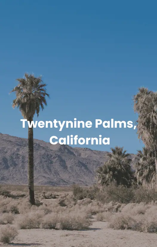 Veintinueve palmeras, California Desierto de Twentynine Palms, California.