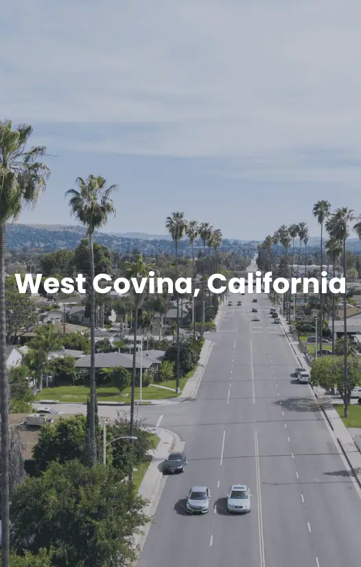 Covina Occidental, California Vista aérea de West Covina, California.