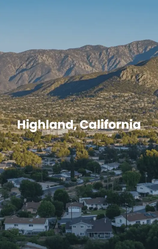Highland, California Birds eye view of Highland California